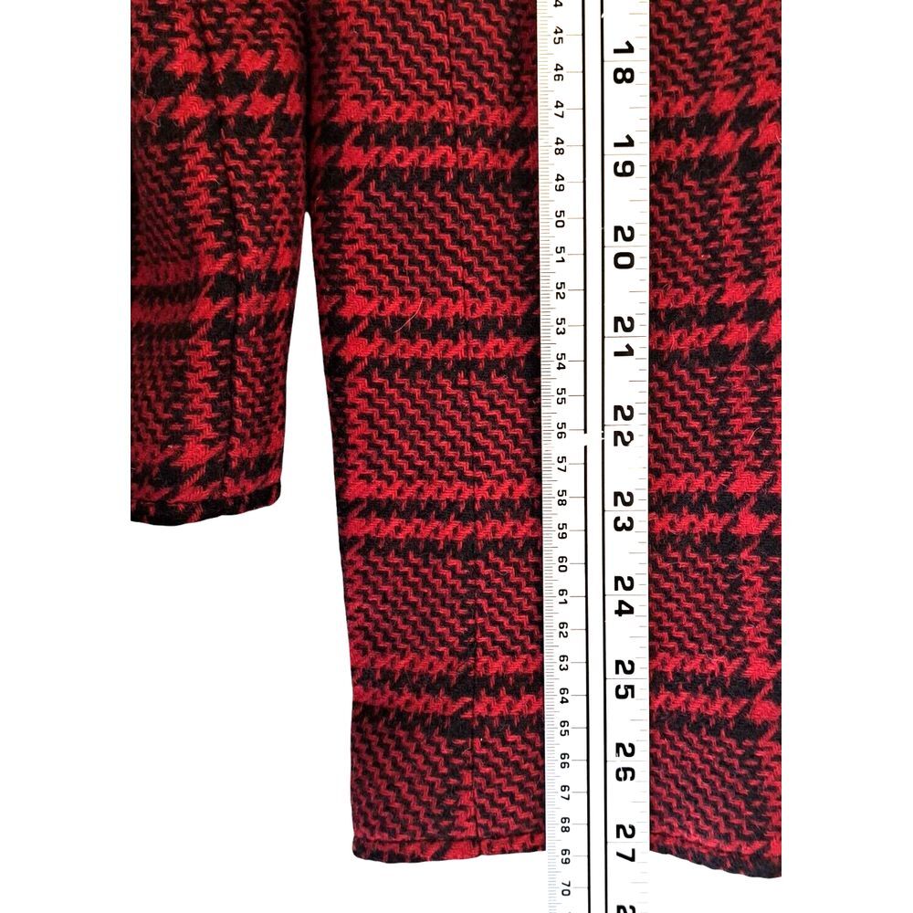 Talbots Wool Blend Blazer Womens‎ 12 Red Black Plaid Lined Jacket Classic Preppy - Picture 9 of 10
